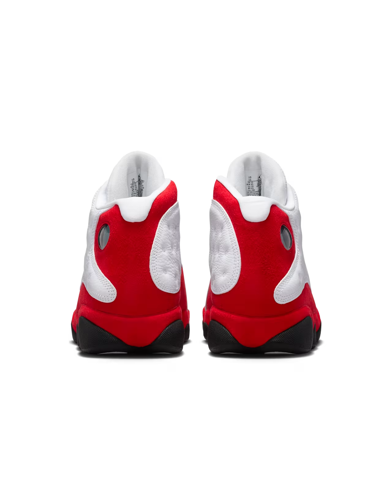 Men's Nike Air Jordan 13 Retro White and University Red Shoes - Image 5