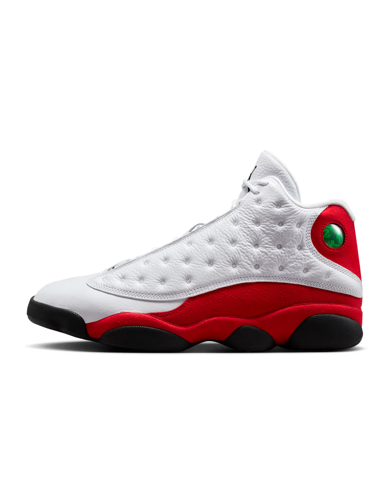 Men's Nike Air Jordan 13 Retro White and University Red Shoes