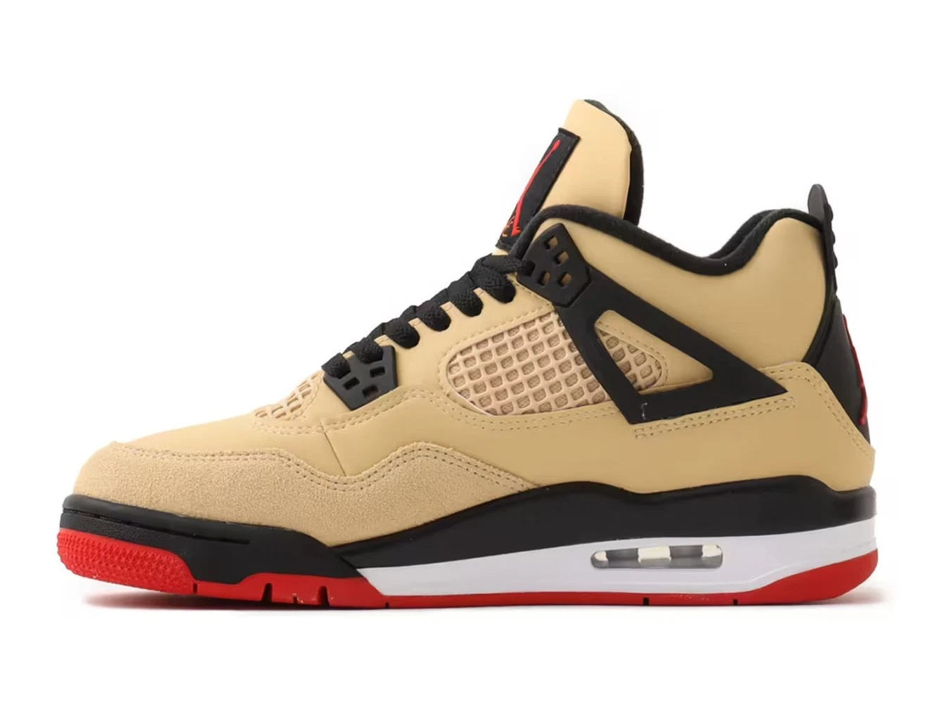 Men's Nike Air Jordan 4 Sesame Black Shoes