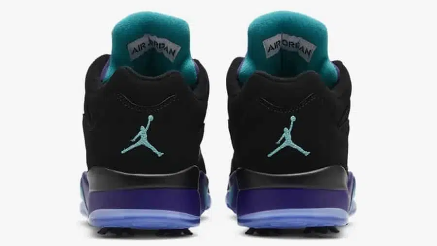 Men's Nike Air Jordan 5 Retro Black Grape Shoes - Image 4