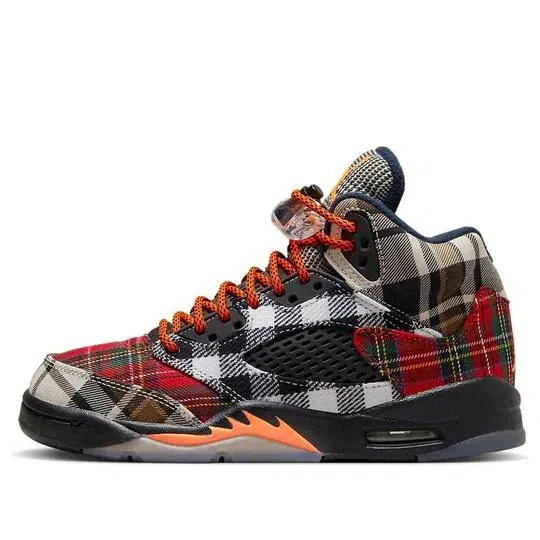 Men's Nike Air Jordan 5 Retro Plaid Shoes