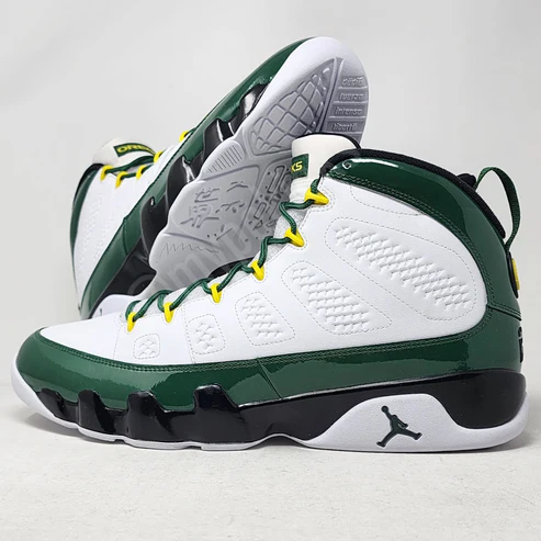 Men's Nike Air Jordan 9 Oregon Ducks Shoes - Image 3