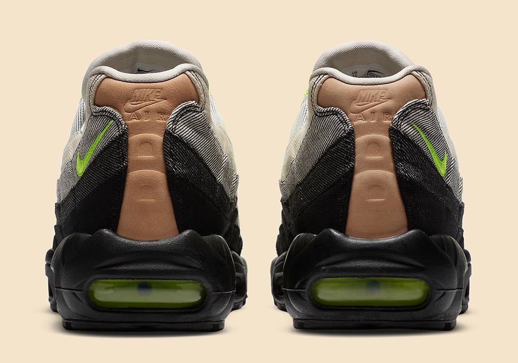 Men's Nike Air Max 95 Black Summit White-Volt Shoes - Image 5