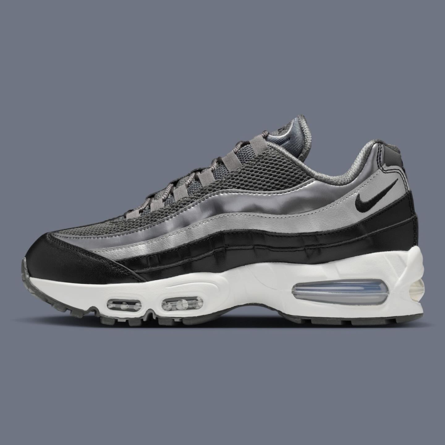 Men's Nike Air Max 95 Dark Grey Metallic Silver Shoes