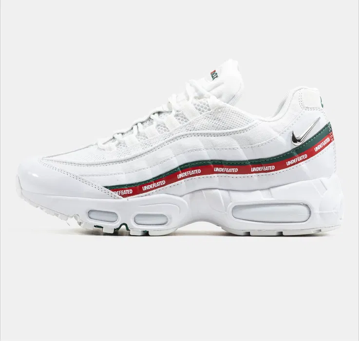 Men's  Nike Air Max 95 White Red Shoes