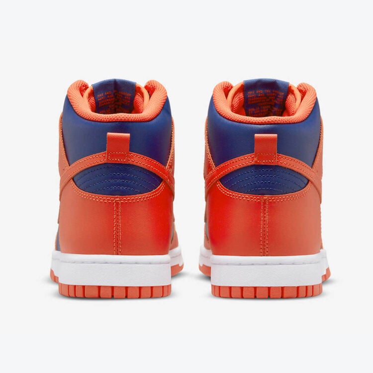 Men's Nike Dunk High Blue And Orange Shoes - Image 5