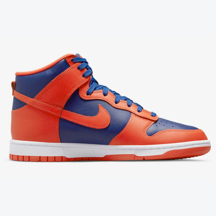 Men's Nike Dunk High Blue And Orange Shoes - Image 2