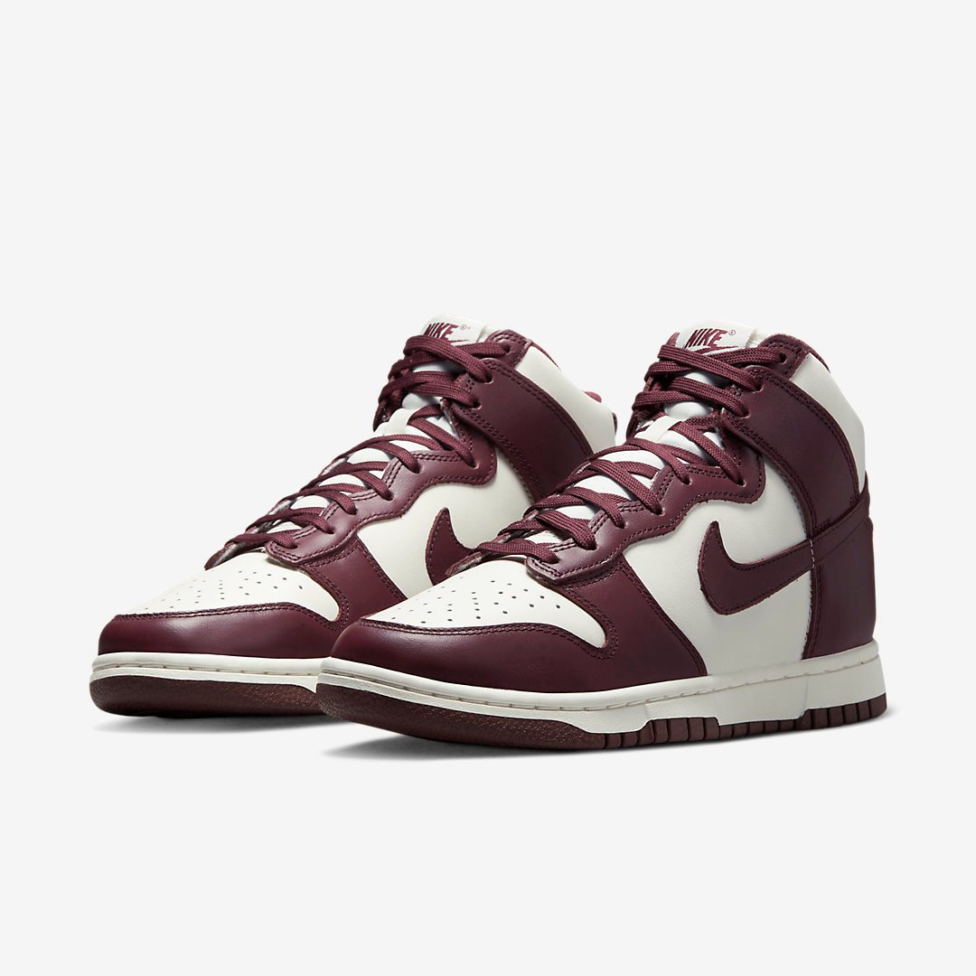 Men's Nike Dunk High Burgundy Crush Shoes - Image 3