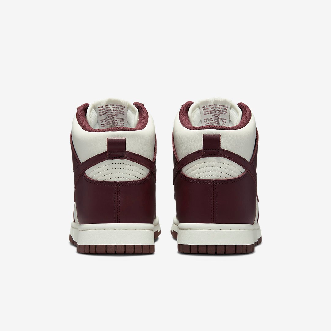 Men's Nike Dunk High Burgundy Crush Shoes - Image 5