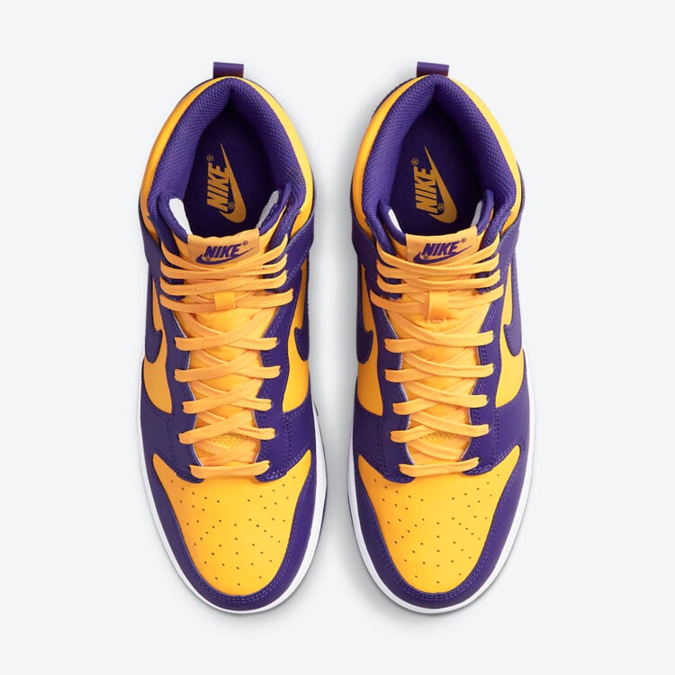 Men's Nike Dunk High Lakers Shoes - Image 4