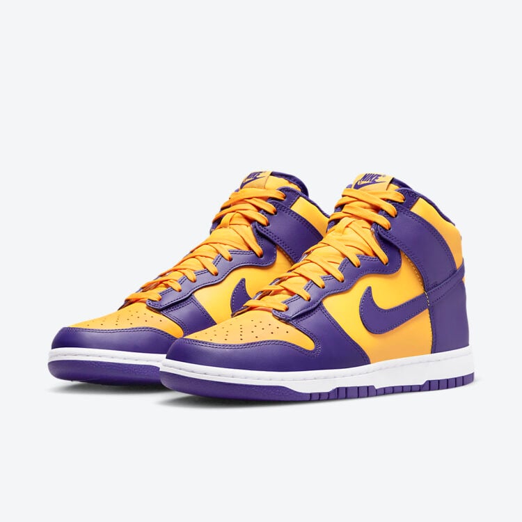 Men's Nike Dunk High Lakers Shoes - Image 3