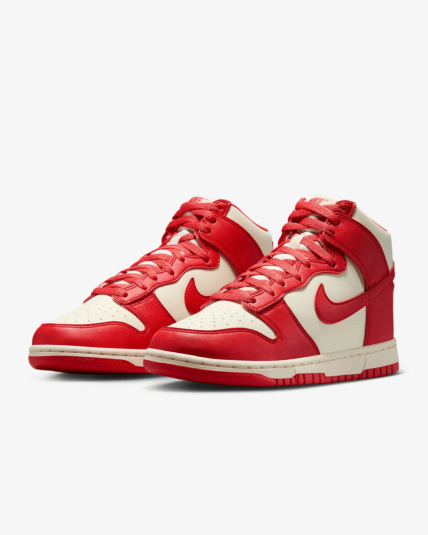 Men's Nike Dunk High Light Crimson Shoes - Image 4