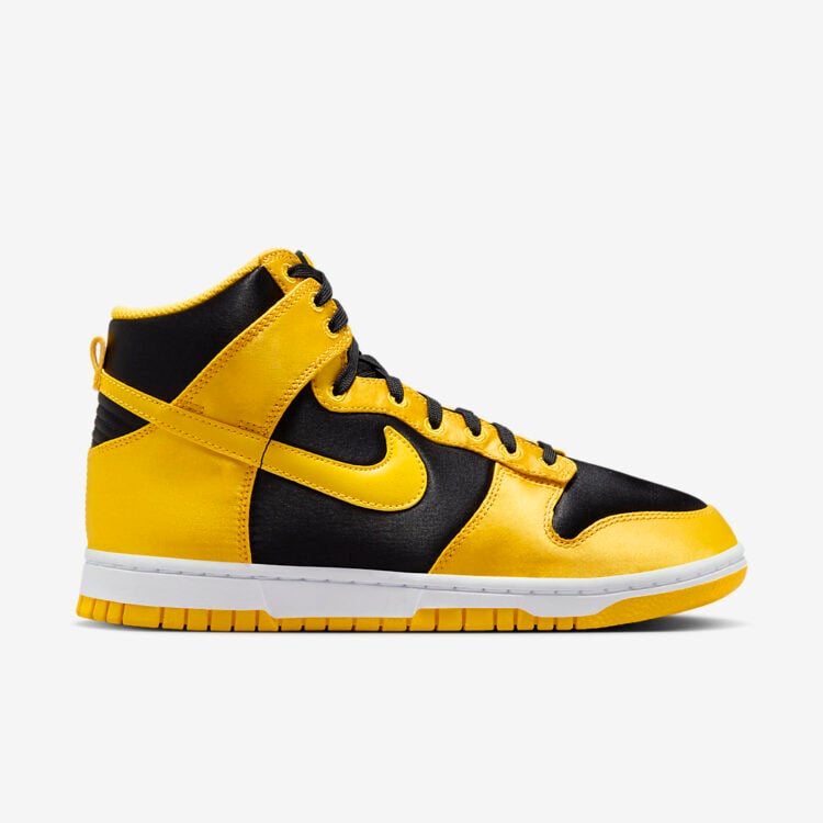 Men's Nike Dunk High Satin Goldenrod Shoes - Image 2