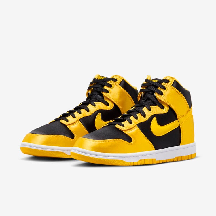 Men's Nike Dunk High Satin Goldenrod Shoes - Image 3