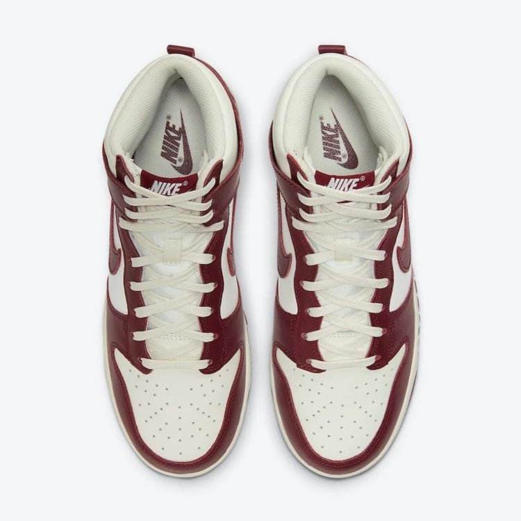 Men's Nike Dunk High Team Red Shoes - Image 4