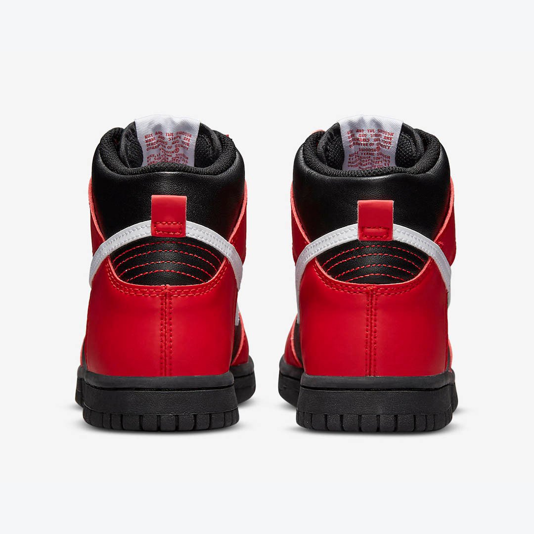 Men's Nike Dunk High University Red & Black Shoes - Image 5