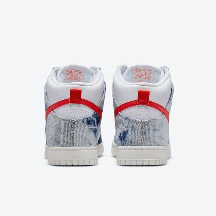 Men's Nike Dunk High Washed Denim Shoes - Image 5