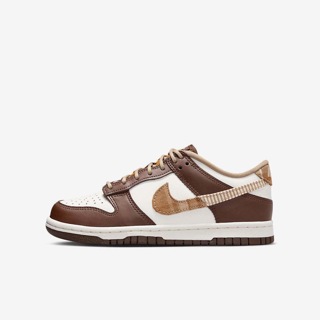 Men's Nike Dunk Low Brown Plaid Shoes