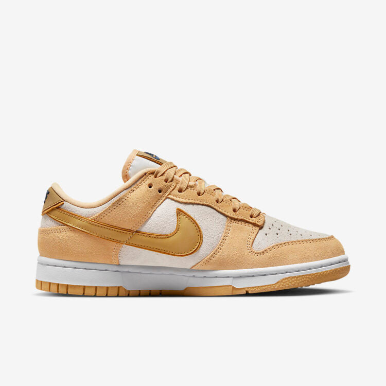Men's Nike Dunk Low Gold Suede Shoes - Image 2