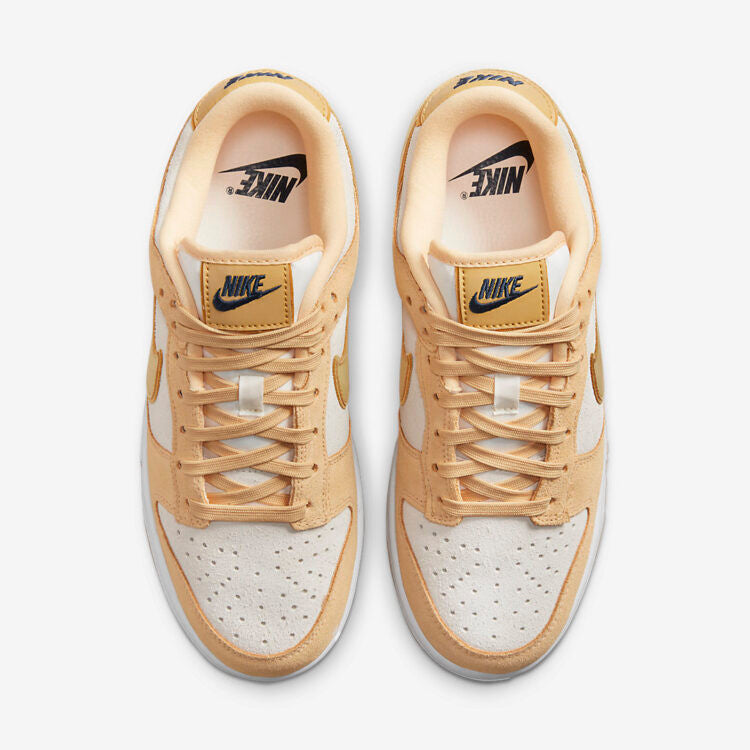 Men's Nike Dunk Low Gold Suede Shoes - Image 4