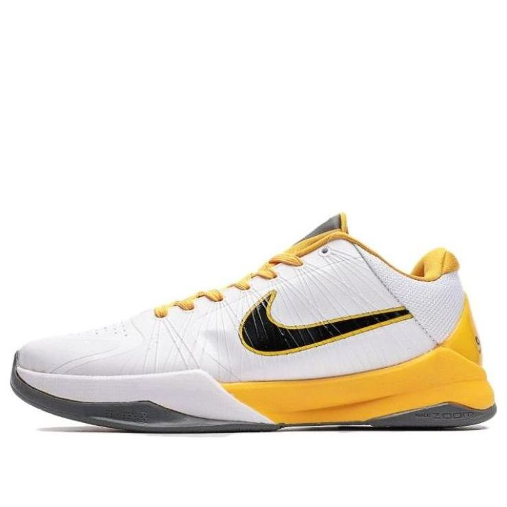 Men's Nike Kobe 5 White Black Del Sol Shoes