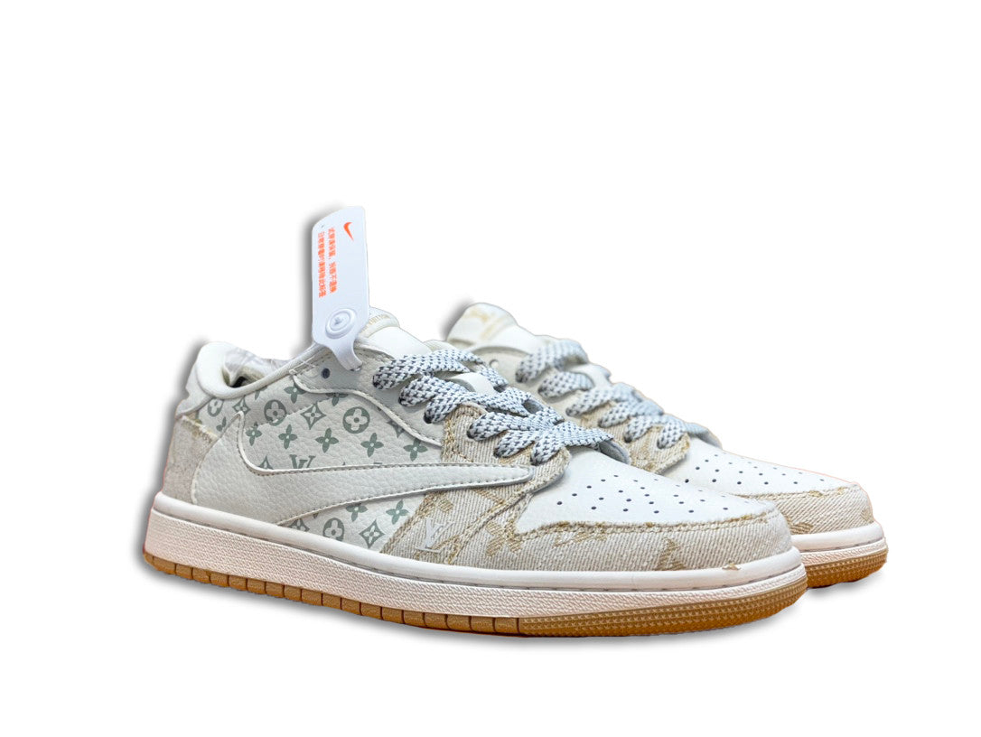 Men's Nike LV x Travis Scott x Air Jordan 1 Low Shoes