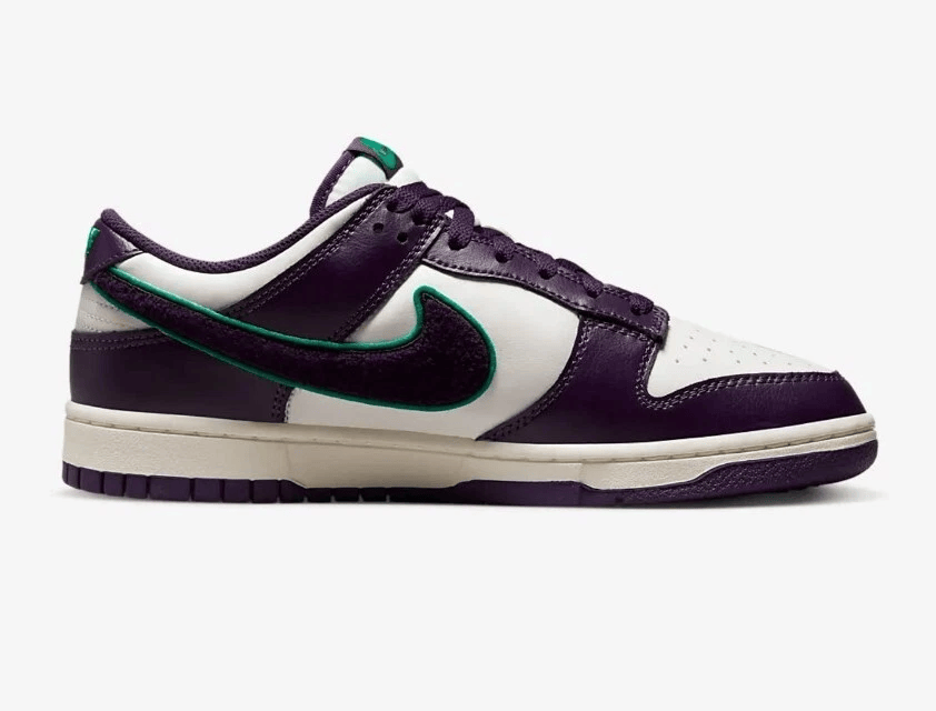 Men's Nike SB Dunk Low Swooshes Black Purple Shoes