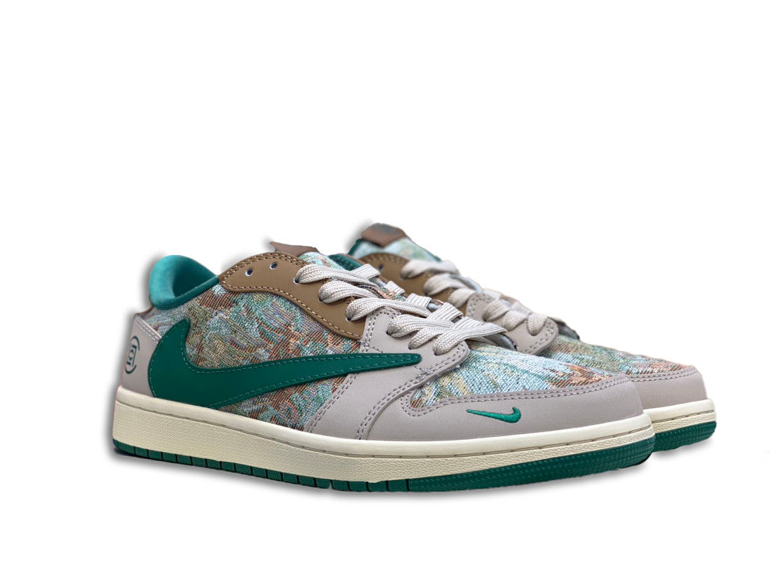 Men's Nike Travis Scott x Clot x Air Jordan 1 Low Shoes