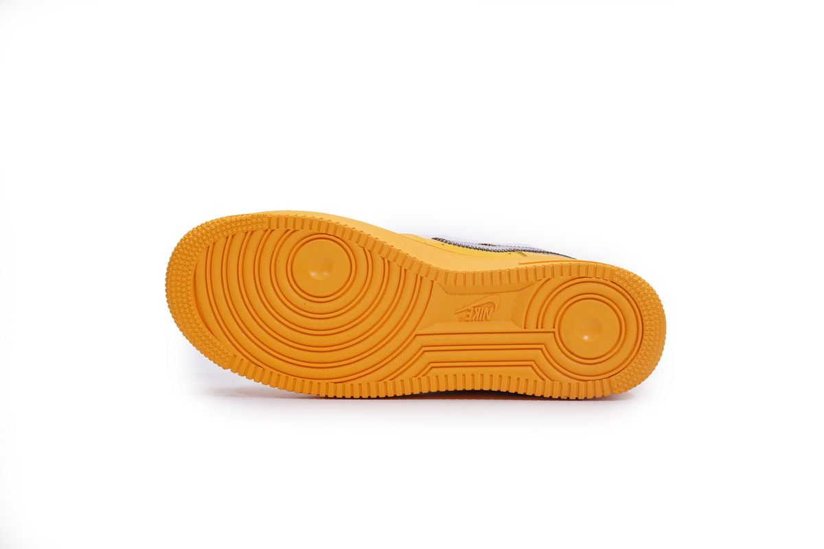 Men's Off White x Air Force 1 Low University Gold Shoes - Image 3
