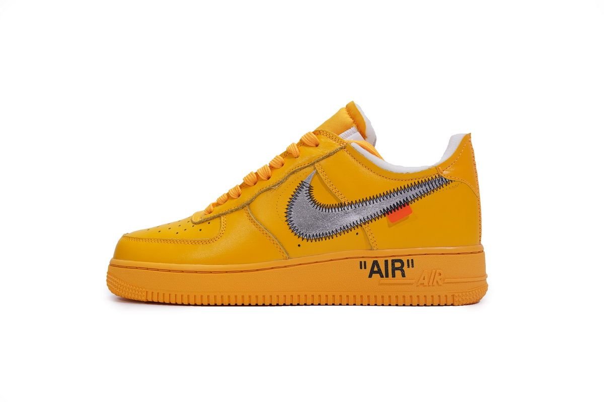 Men's Off White x Air Force 1 Low University Gold Shoes