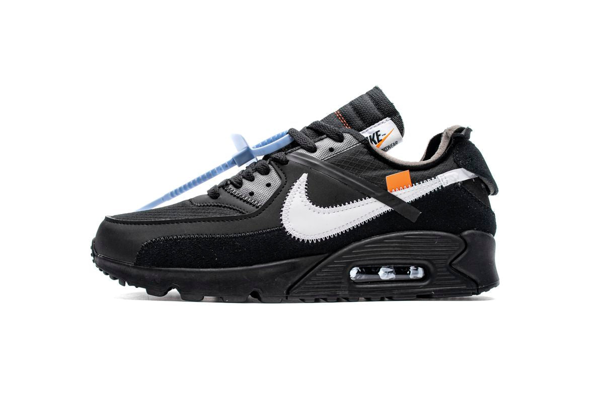 Men's Off White x Air Max 90 All Black Shoes