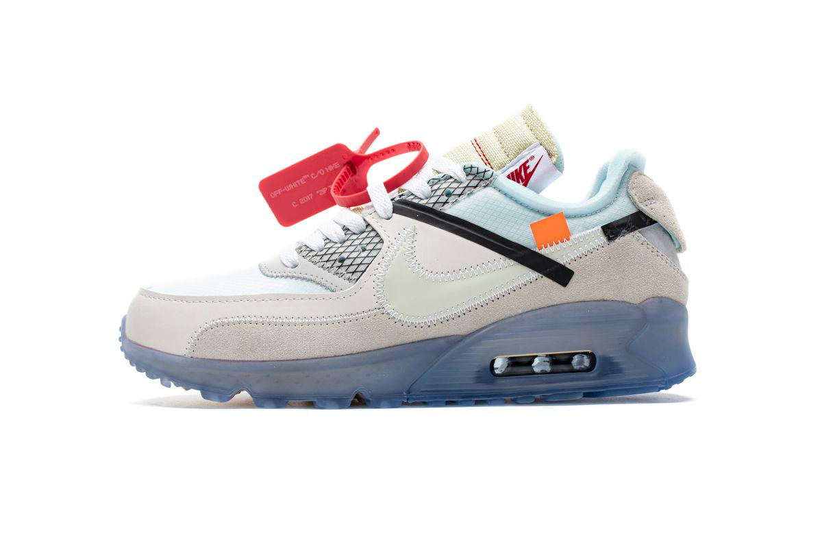 Men's Off White x Air Max 90 All White Shoes