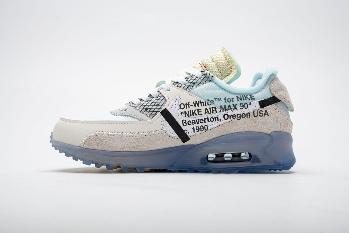 Men's Off White x Air Max 90 All White Shoes - Image 2