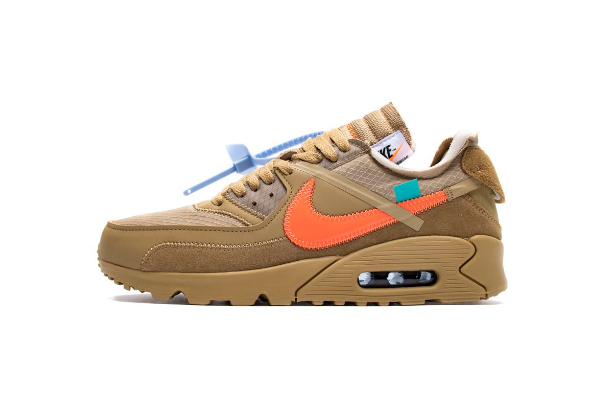 Men's Off White x Air Max 90 Desert Ore Shoes