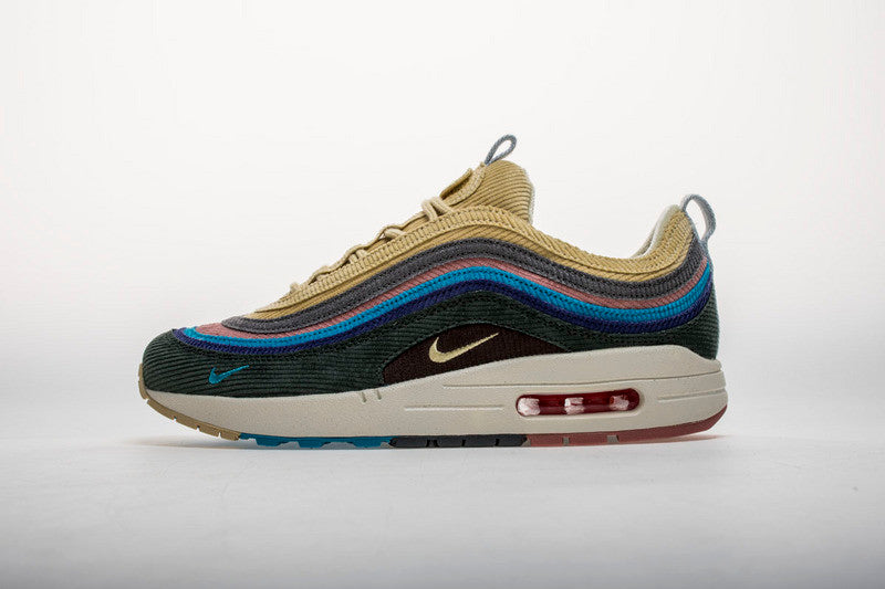 Men's Off-White x Air Max 97 Release Date Corduroy Cap Shoes