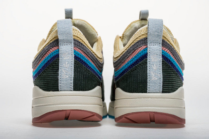 Men's Off-White x Air Max 97 Release Date Corduroy Cap Shoes - Image 3