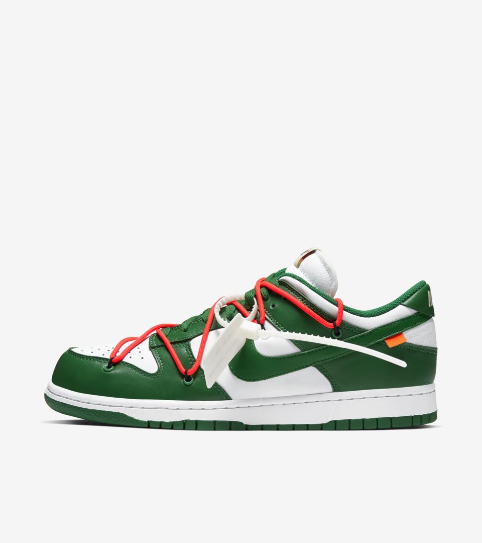 Men's Off White x Dunk SB Low Pine Green Shoes