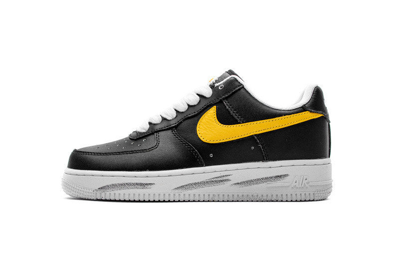 Men's PEACEMINUSONE x Air Force 1 Black Yellow Shoes