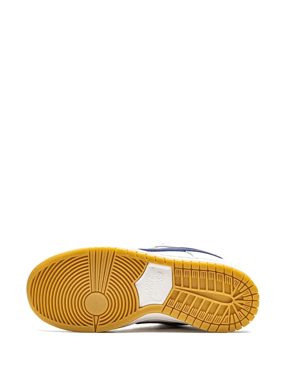 Men's SB Dunk Low Pro ISO Orange Label White Navy Shoes - Image 4