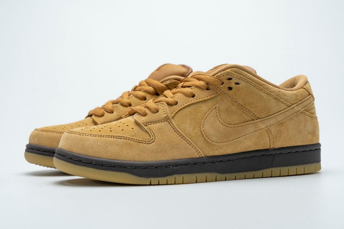 Men's SB Dunk Low Wheat Mocha Shoes - Image 2