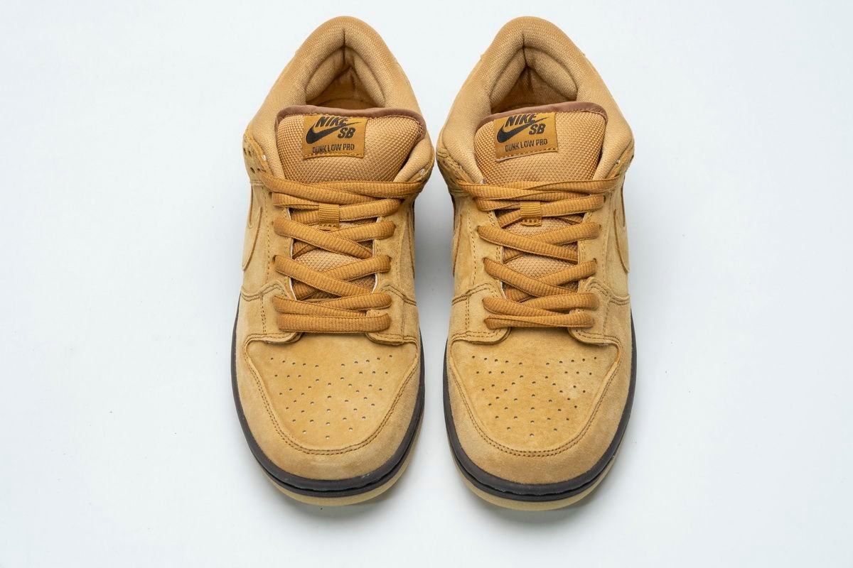 Men's SB Dunk Low Wheat Mocha Shoes - Image 3