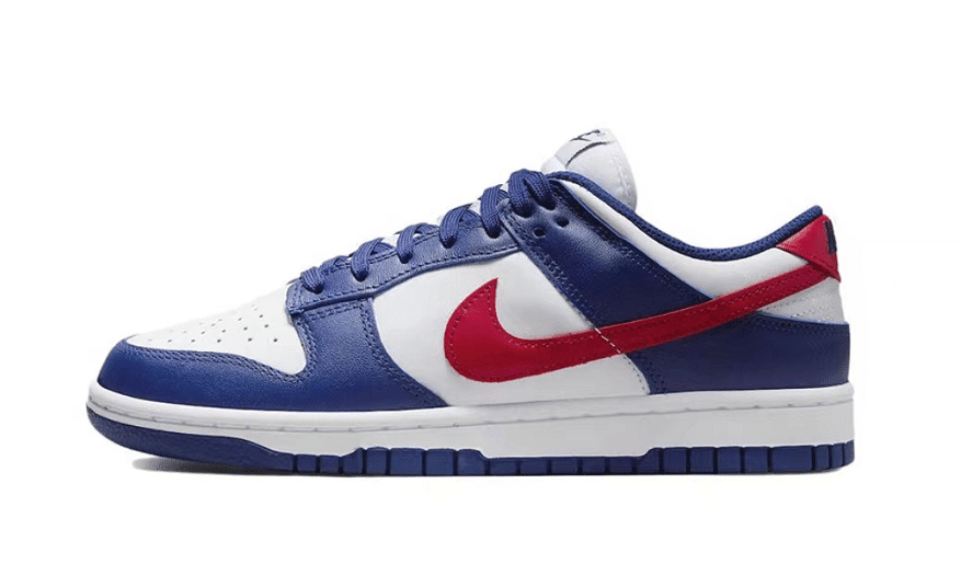 Men's SB Dunk Low White And University Red Shoes