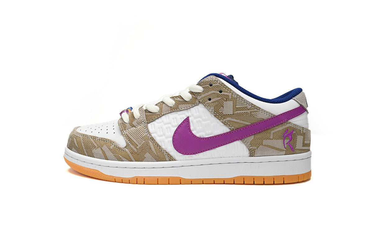 Men's SB Dunk Low White Blue Purple Shoes