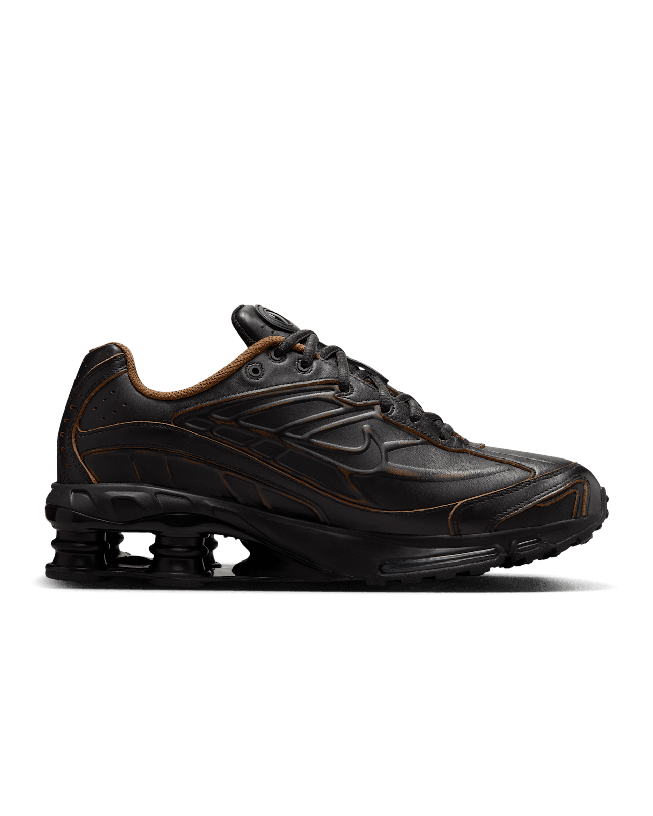 Men's Shox Ride 2 Black and Light British Tan Shoes - Image 2