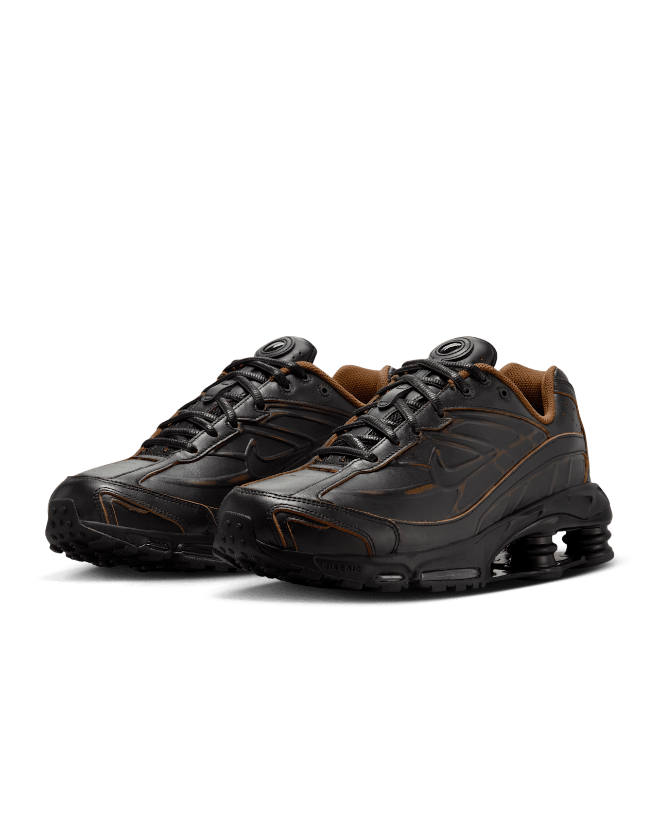 Men's Shox Ride 2 Black and Light British Tan Shoes - Image 5