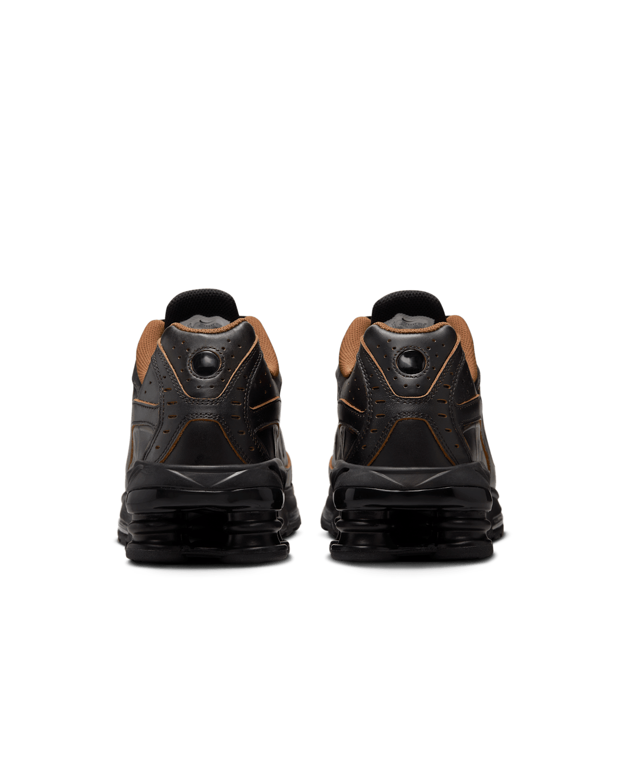 Men's Shox Ride 2 Black and Light British Tan Shoes - Image 4