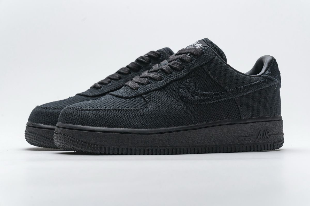 Men's Stussy x Air Force 1 Low Black Shoes - Image 2