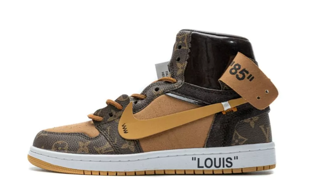 Men's Tenis Nike Air Jordan 1 High X Off White Louis Vuitton Shoes