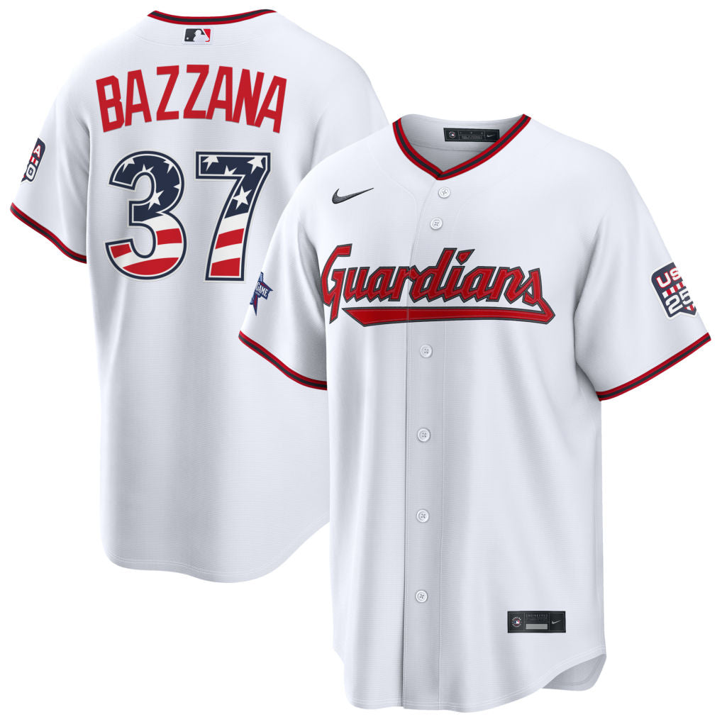 Men's Travis Bazzana Cleveland Guardians 2026 All-Star Edition Stars & Stripes Stadium Pick-A-Player Jersey - White