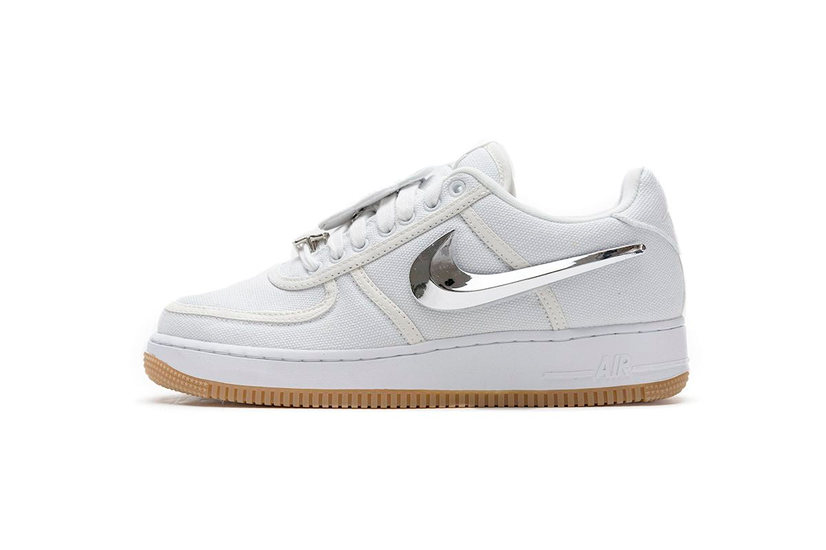 Men's Travis Scott x Air Force 1 White Shoes